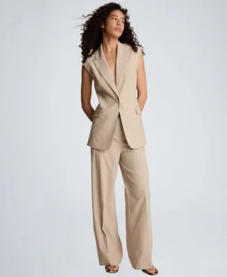 Open Back Strap Vest High Rise Wide Leg Pants by Kenneth Cole