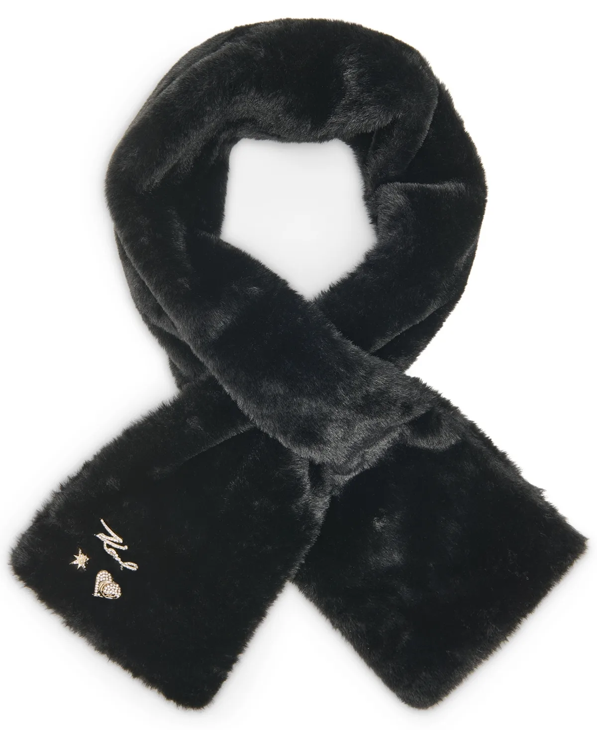 Faux-Fur Pull-Through Scarf by Karl Lagerfeld