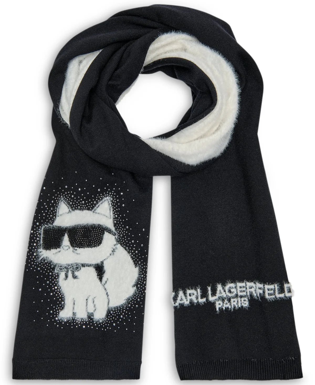 Embroidered Choupette Cozy Cat Scarf by Karl Lagerfeld