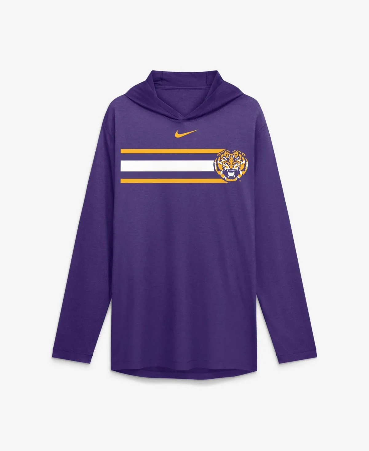 Lsu Tigers Primetime Pattern Hooded Long-Sleeve Tri-Blend T-Shirt by Nike