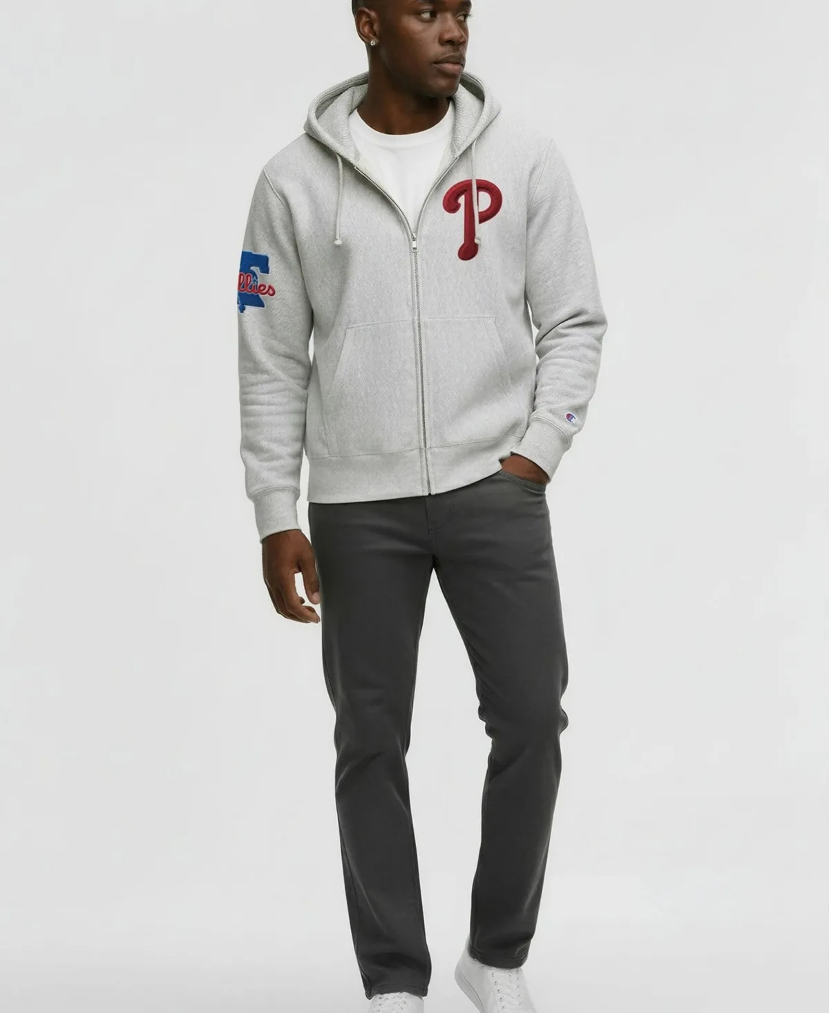 Philadelphia Phillies Reverse Weave Chenille Full-Zip Hoodie by Champion