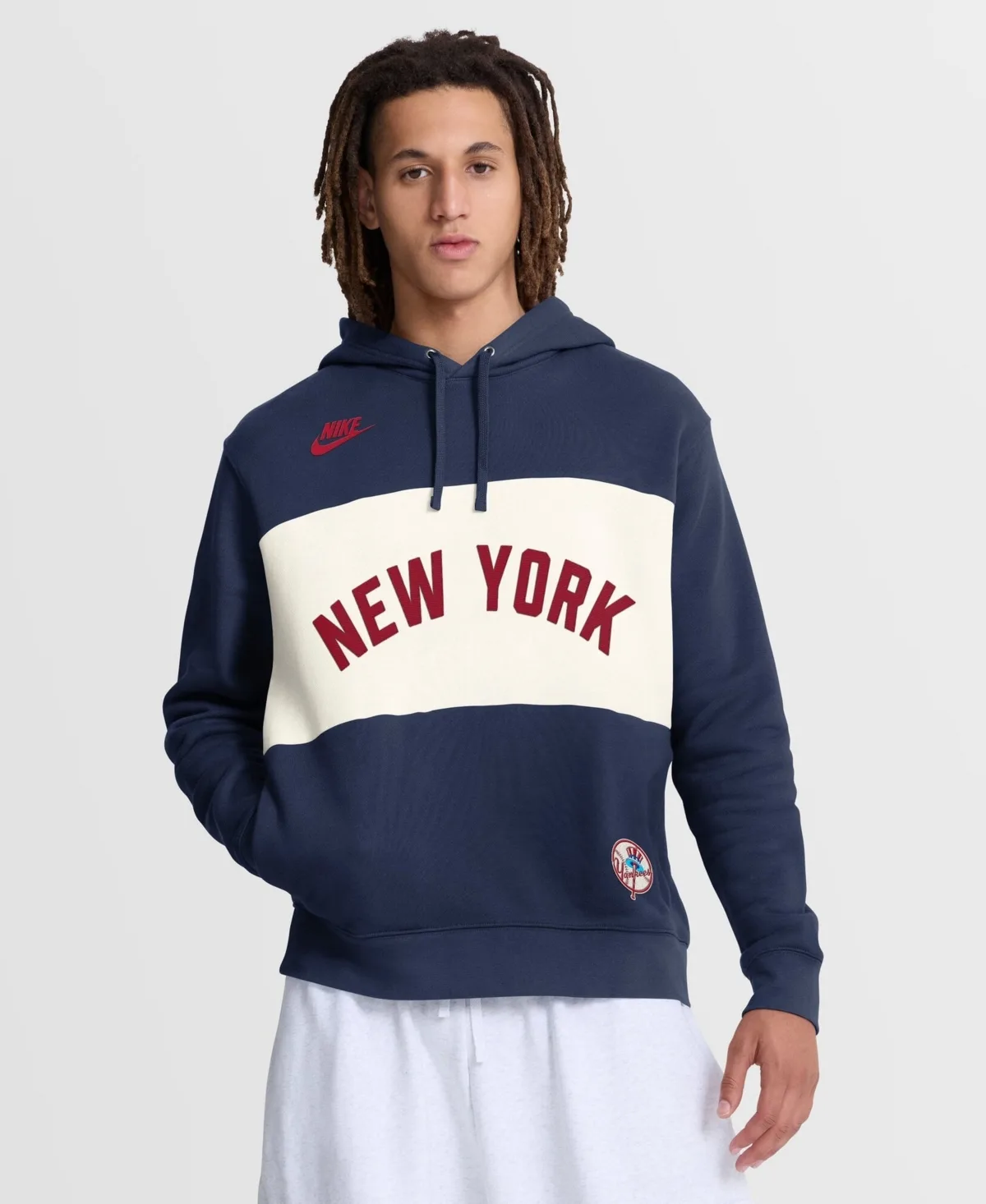 Cooperstown Legacy Color-Block French Terry Pullover Hoodie by Nike