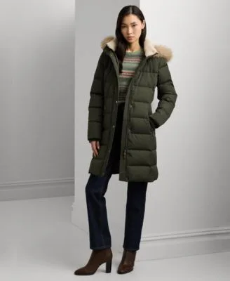Faux Fur Hooded Puffer Coat by Ralph Lauren