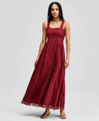Cotton Square Neck Maxi Dress by And Now This