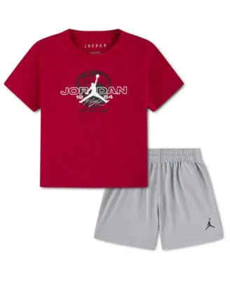 Flight Team Short Sleeve T Shirt Shorts 2 Piece Set by Jordan
