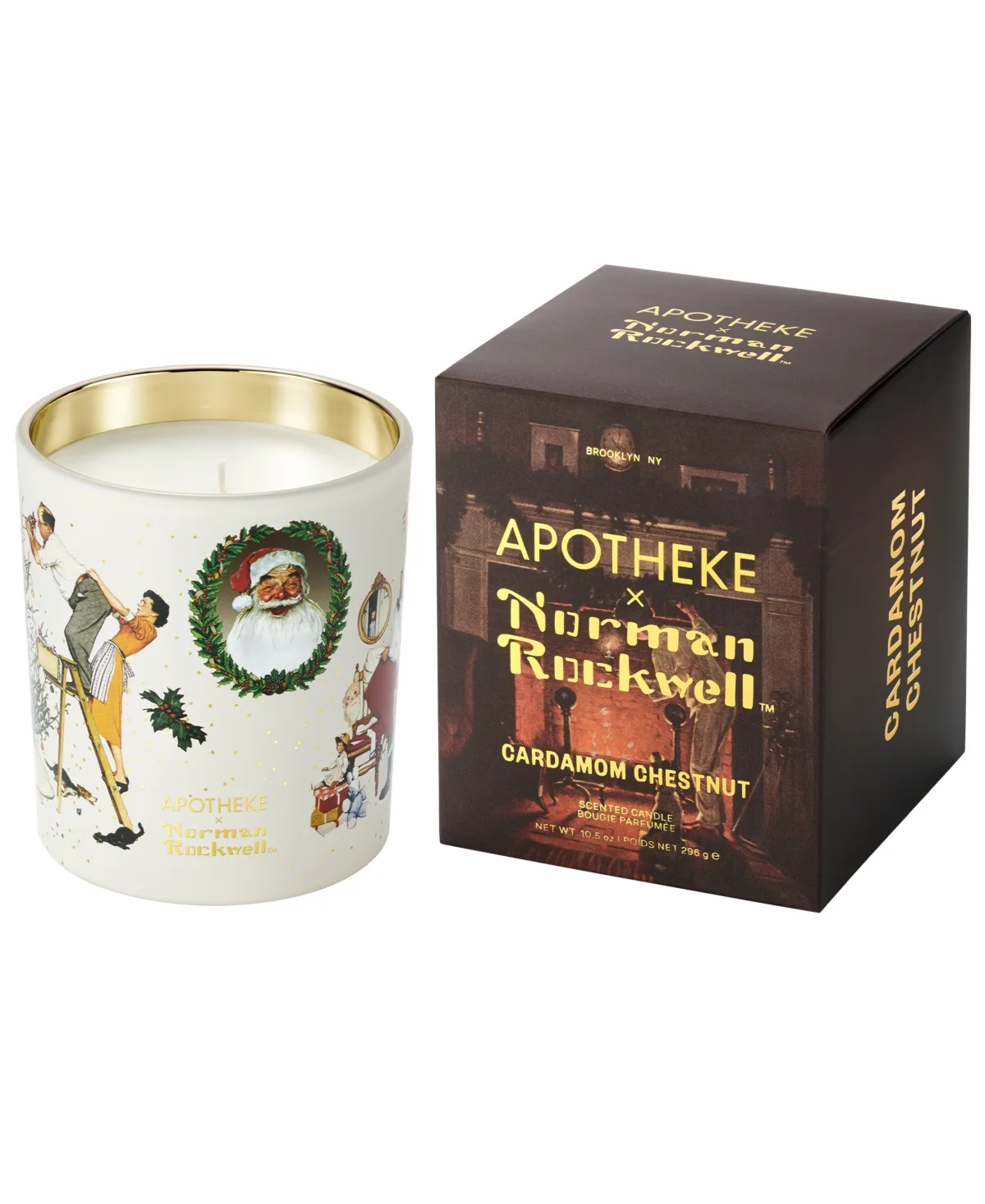 Cardamom Chestnut Norman Rockwell Scented Candle, 10.5 oz by Apotheke