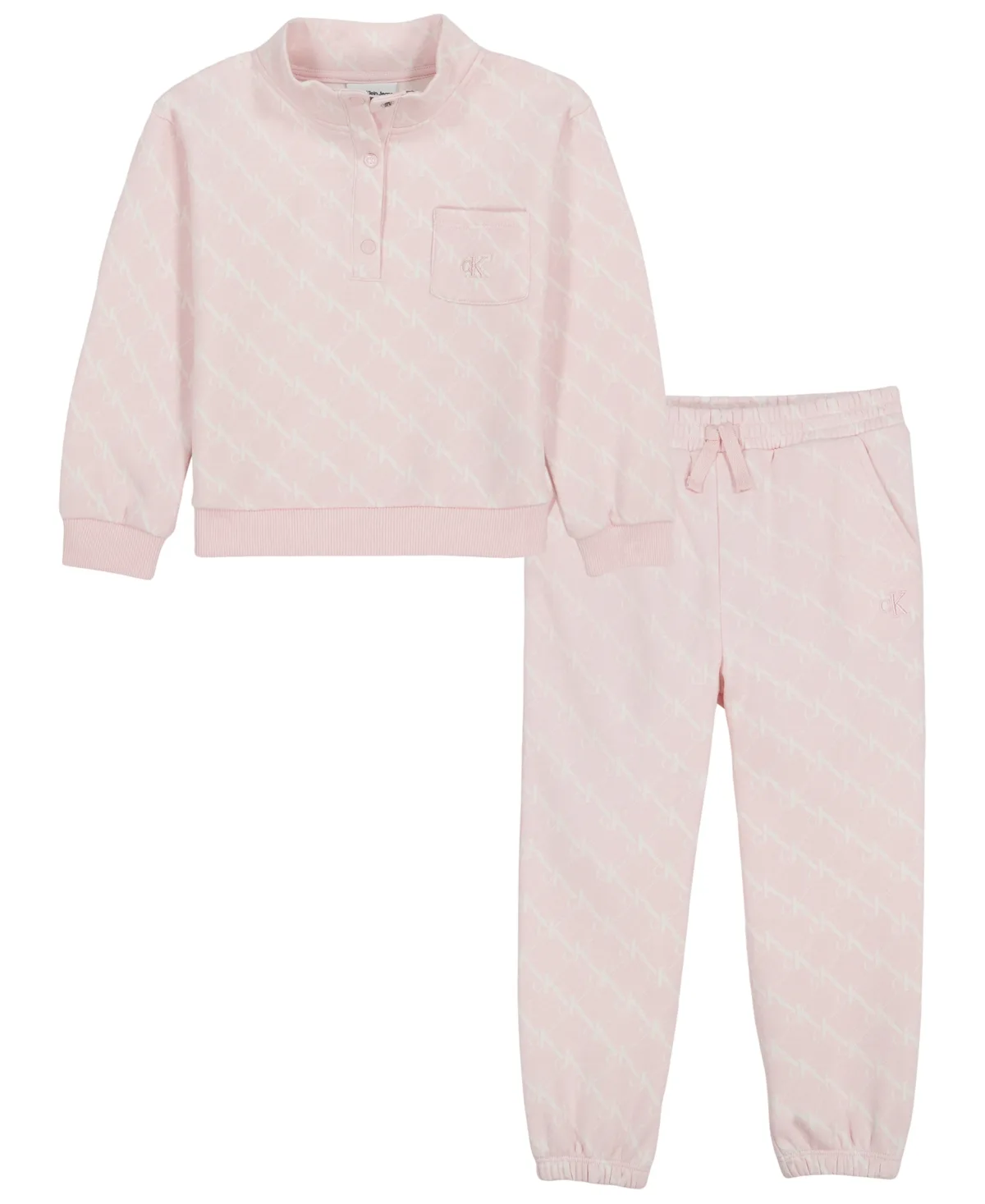 Mock-Neck Long-Sleeve Sweatshirt and Joggers, 2-Piece Set by Calvin Klein