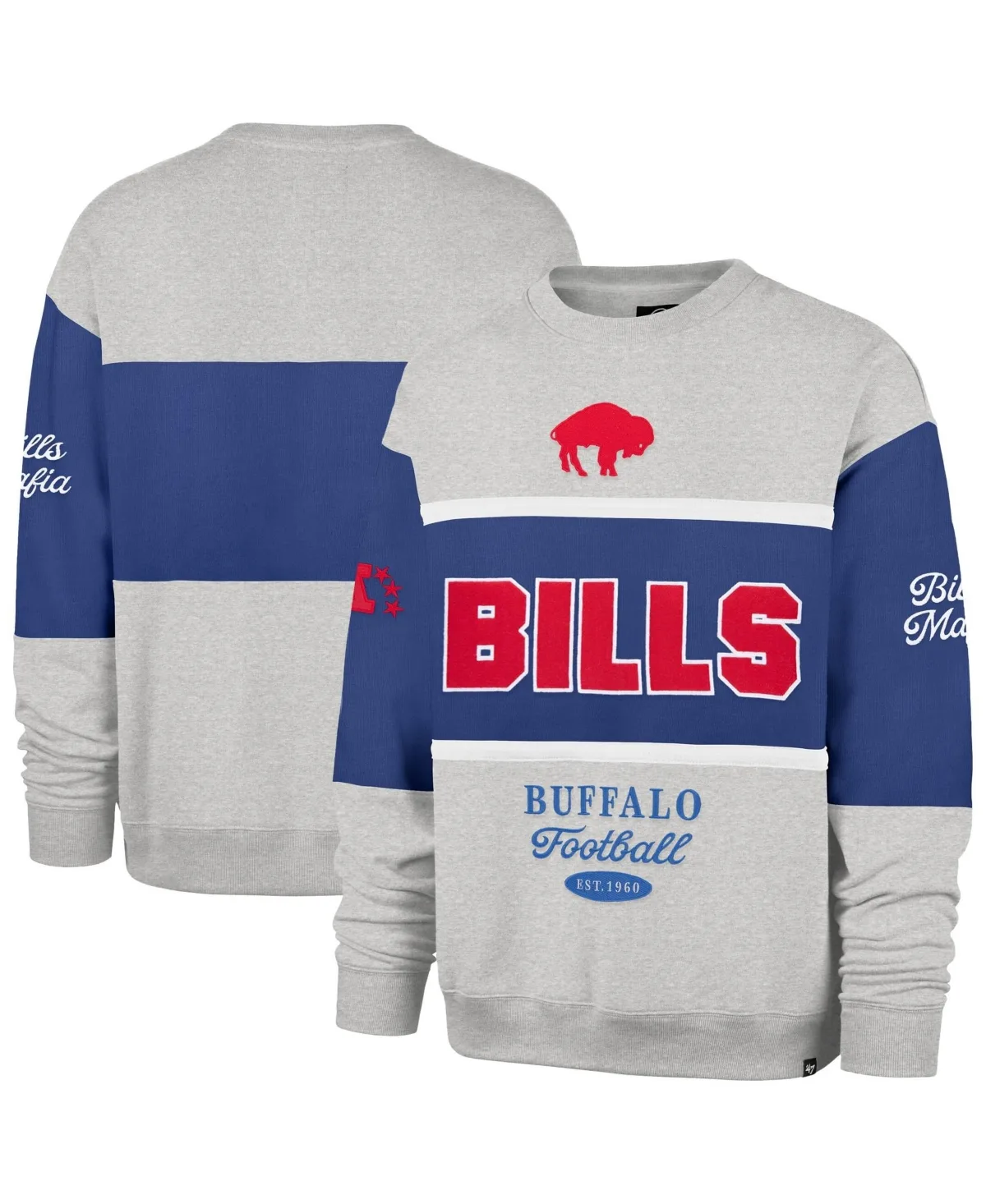 Blockfield Maximalist Embroidered Graphics Oversized Fit Crewneck Sweatshirt by 47 Brand