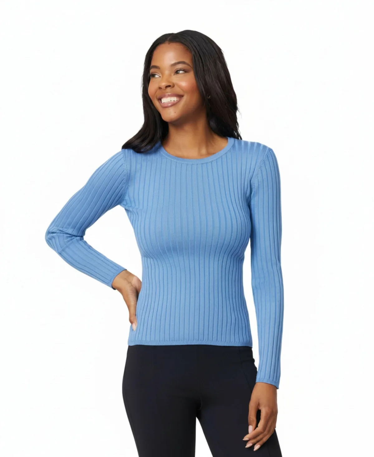 Crewneck Ribbed-Knit Sweater by PAIGE