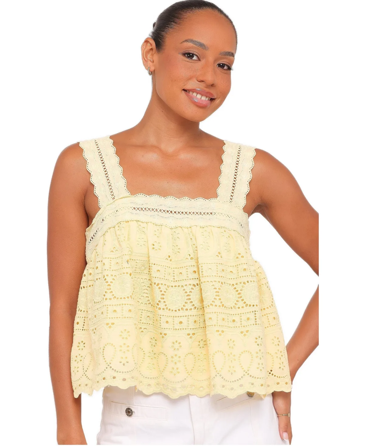 Aideen Eyelet Top