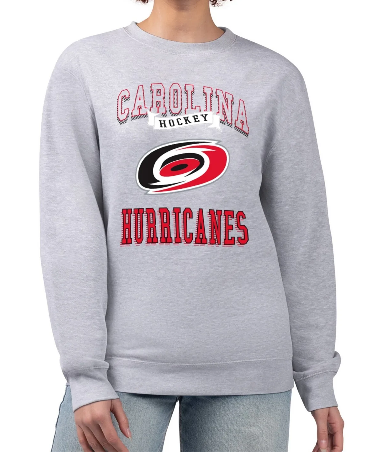 Carolina Hurricanes Crewneck Long-Sleeve Pullover Sweatshirt by G-III