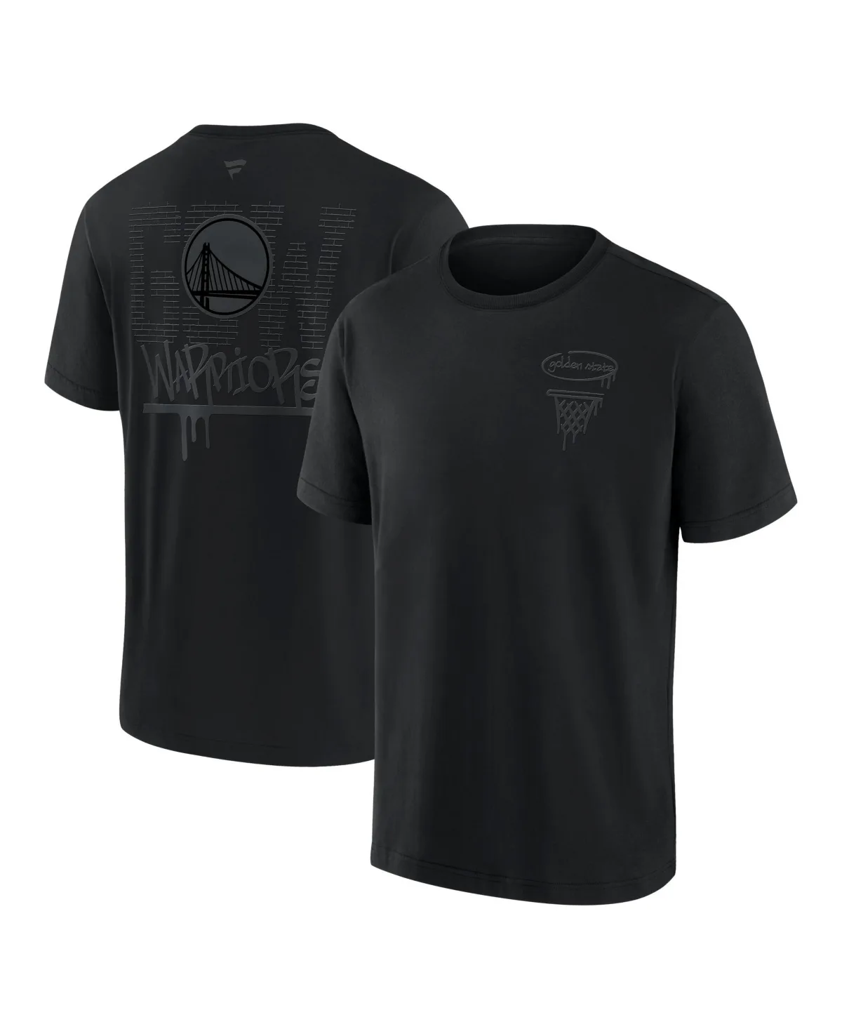 Golden State Warriors Blackout Heavyweight Classic Fit T-Shirt by Fanatics