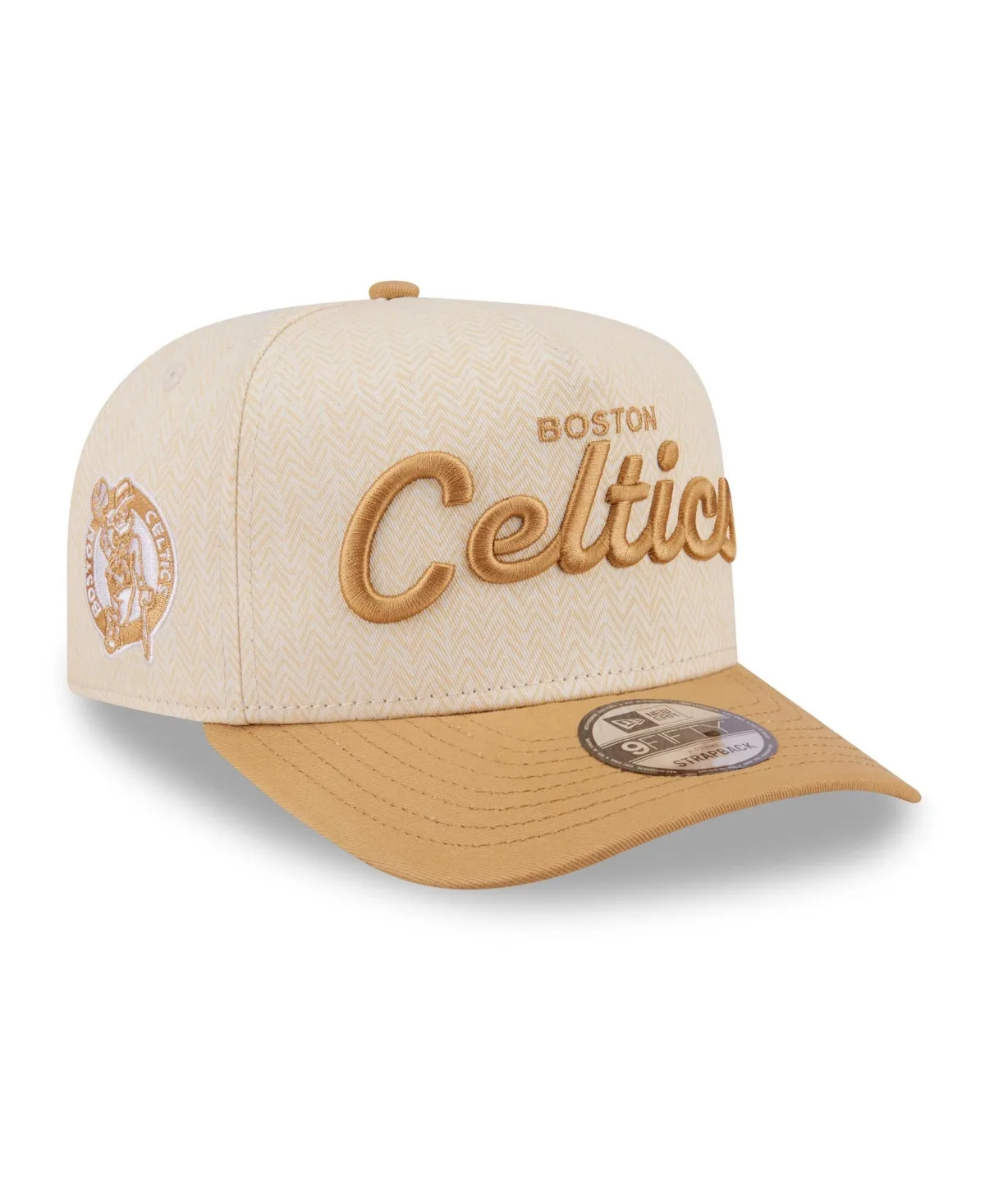Boston Celtics Herringbone 9Fifty A-Frame Snapback Hat by New Era