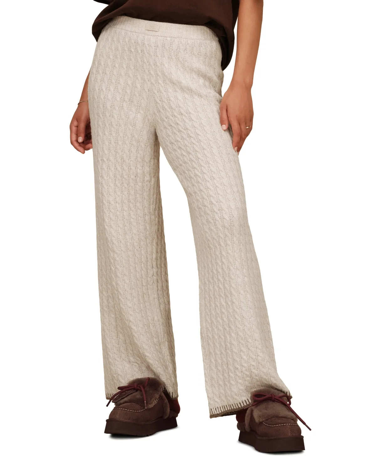 Rylynn Straight-Leg Cable-Knit Mid-Rise Pants by UGG