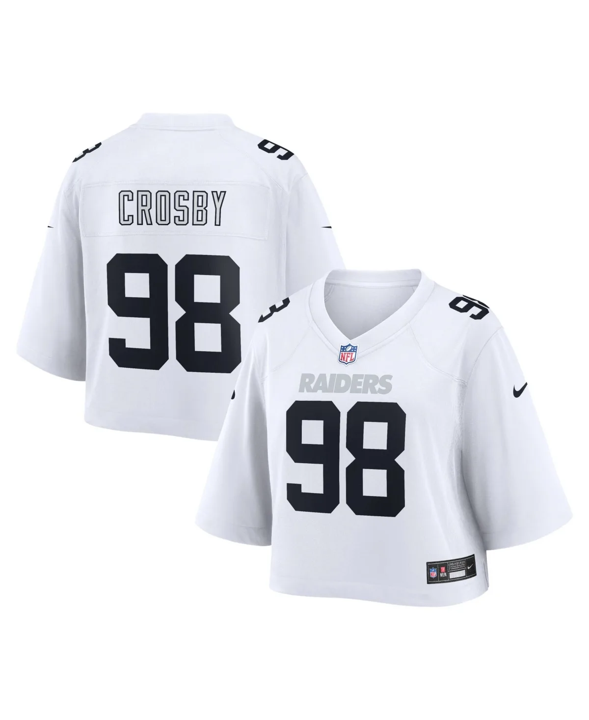 Maxx Crosby Las Vegas Raiders Cropped Fashion Game Jersey by Nike