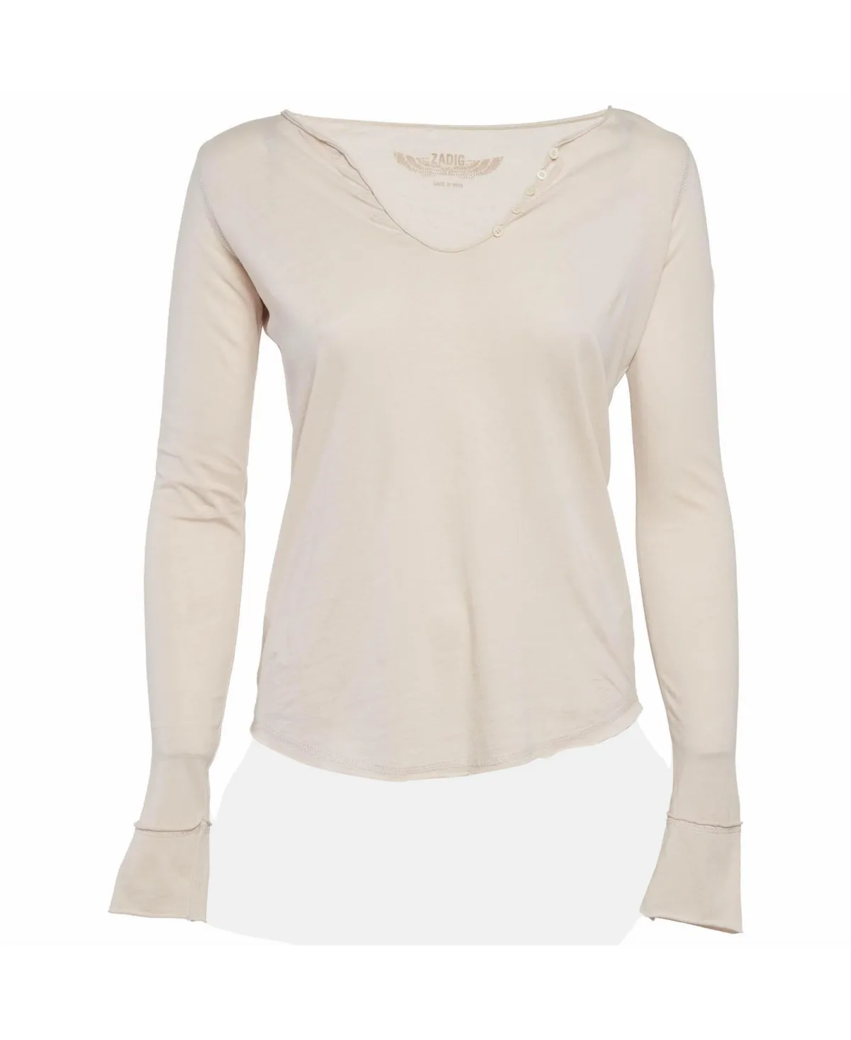 Pre-Owned Zadig & Voltaire Cotton Knit Long Sleeves Top by Zadig & Voltaire