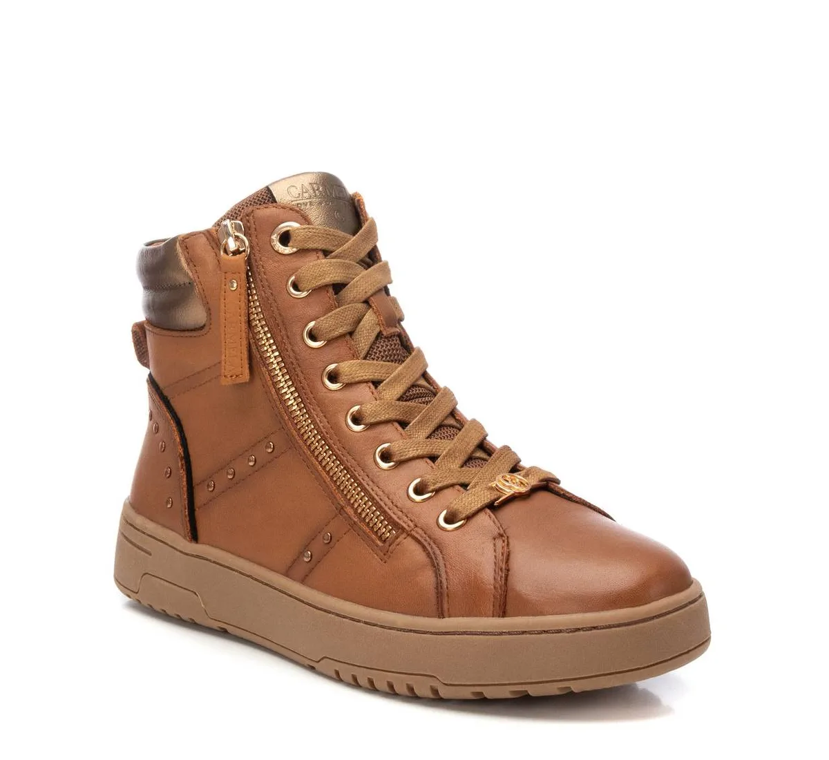 Carmela Collection Leather Sneaker Booties by Xti by Xti