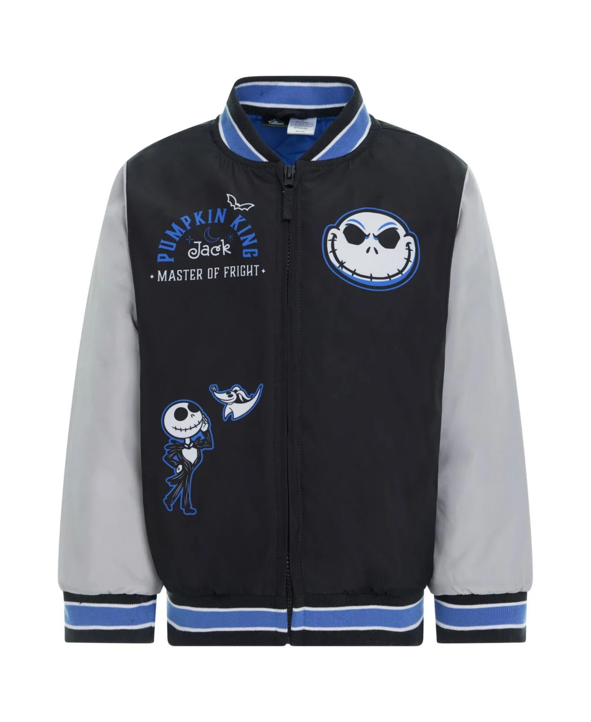 Nightmare Before Christmas Jack Skellington Varsity Color-Blocked Bomber Jacket by Nightmare Before Christmas