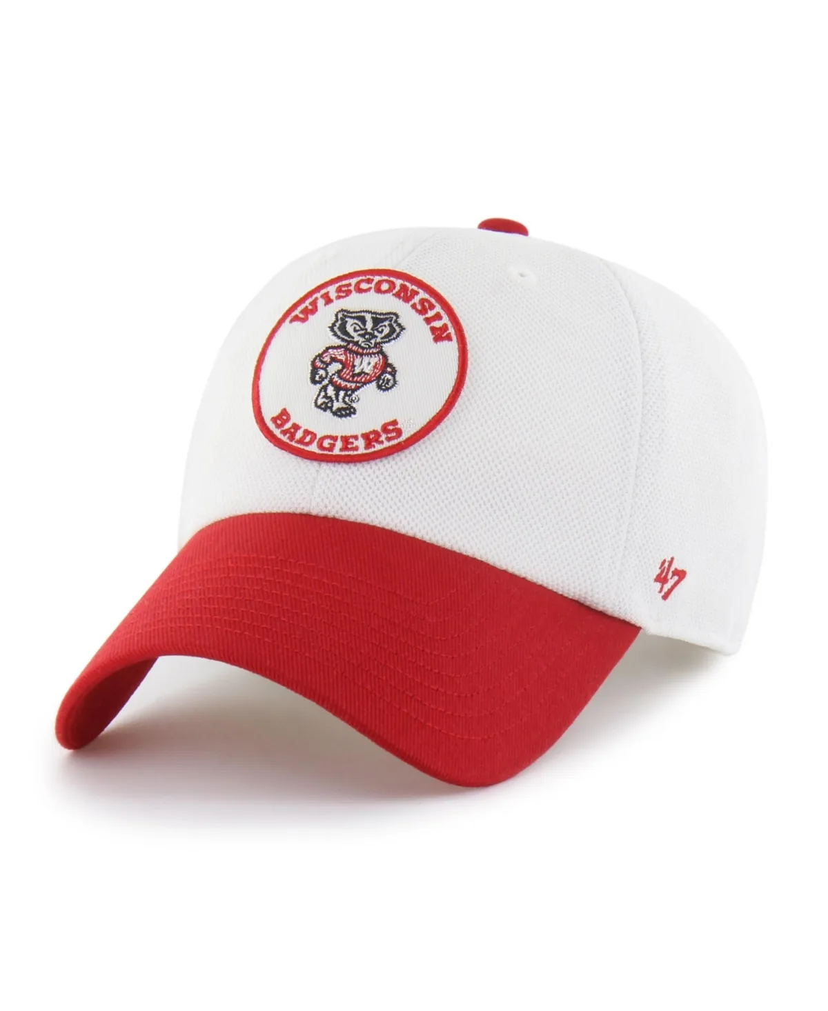 Wisconsin Badgers Pique Clean Up Baseball Cap by 47 Brand