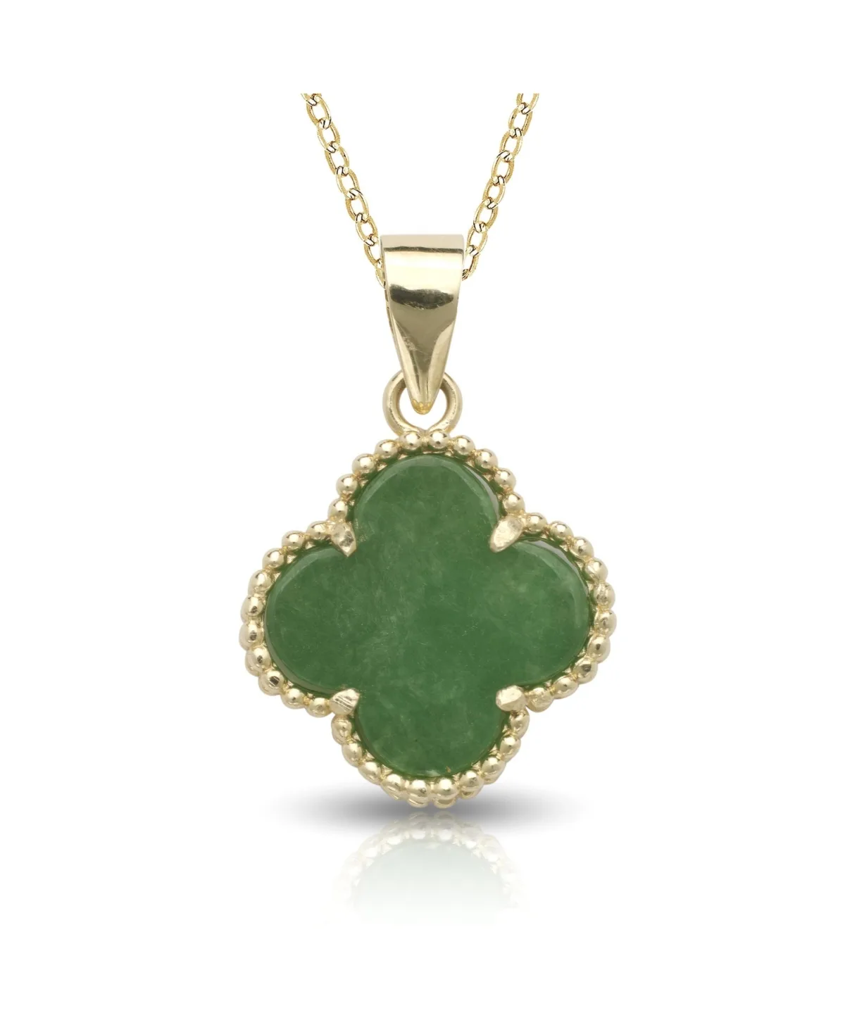 Solid 14k Gold 18 Inch Four-Leaf Butterfly Necklace 18x15mm by Curata
