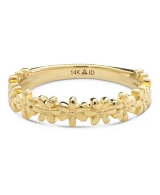 Daisy Flower Ring in 14k Gold by Devata
