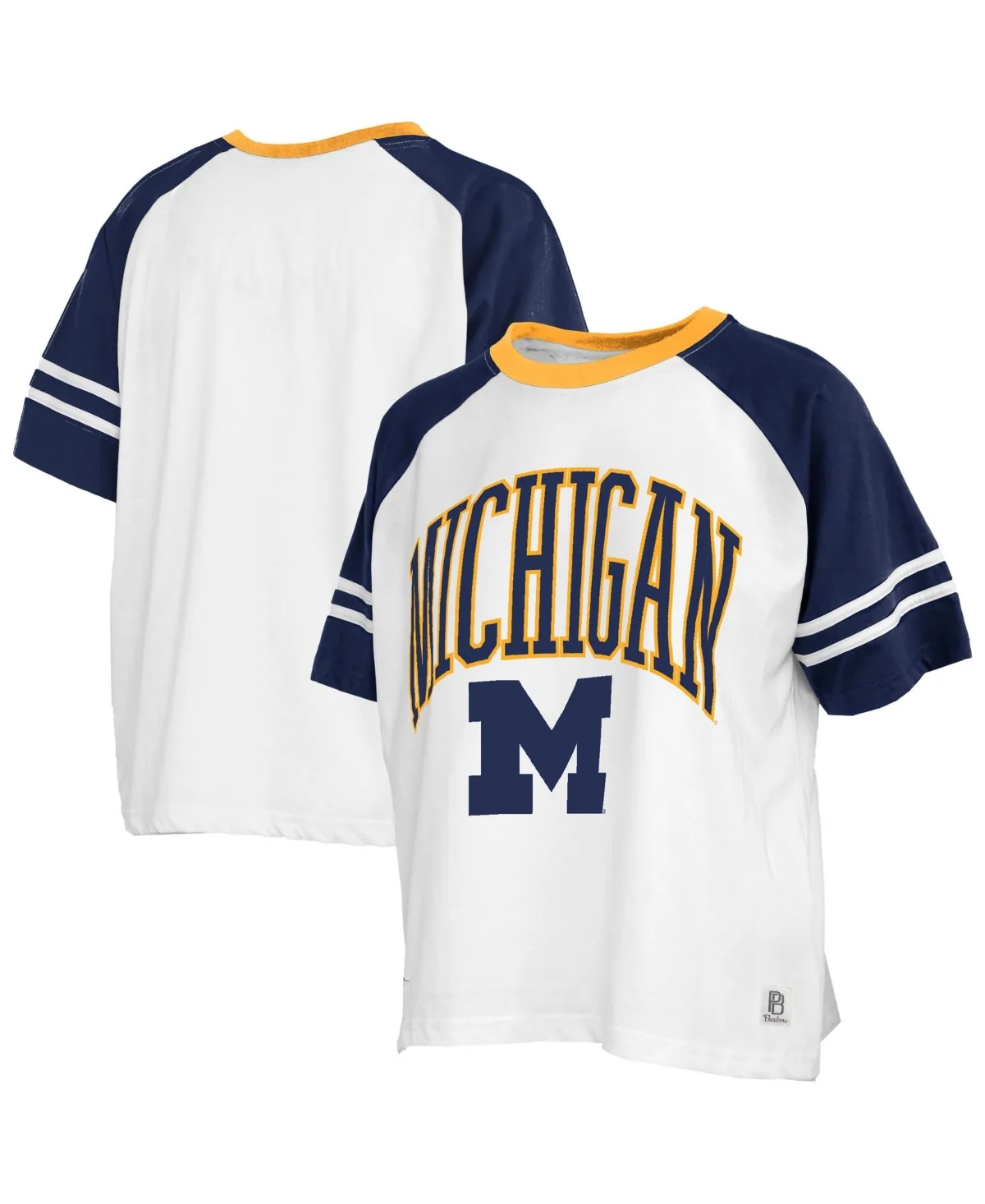 Michigan Wolverines Sky Color Block T-Shirt by Pressbox