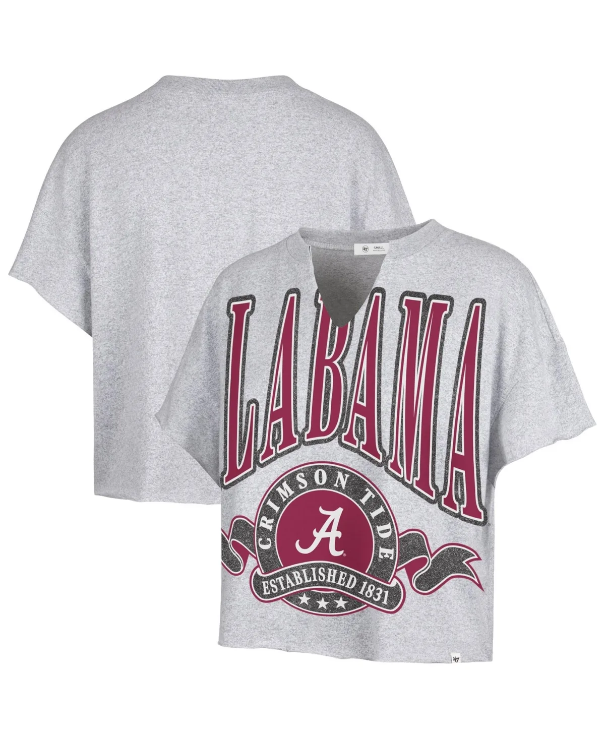 Alabama Crimson Tide Banners Out Oversized Notch-Neck T-Shirt by 47 Brand
