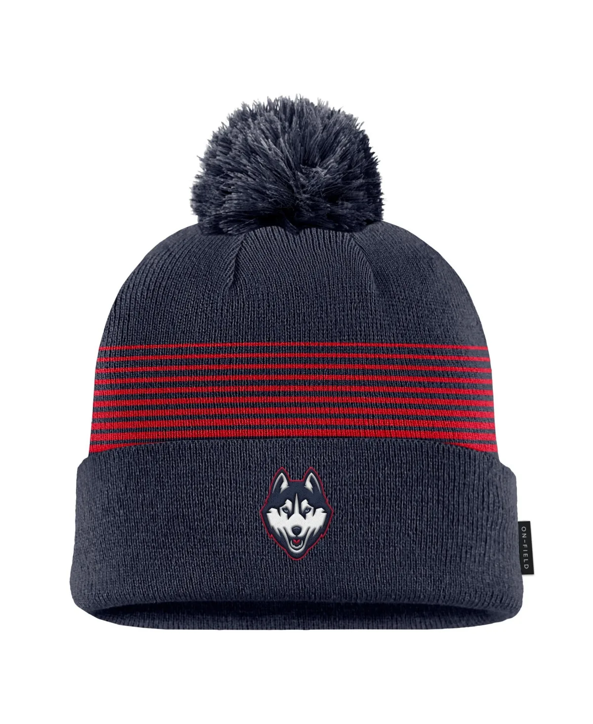 UConn Huskies On-Field Cuffed Knit Pom Hat by Nike