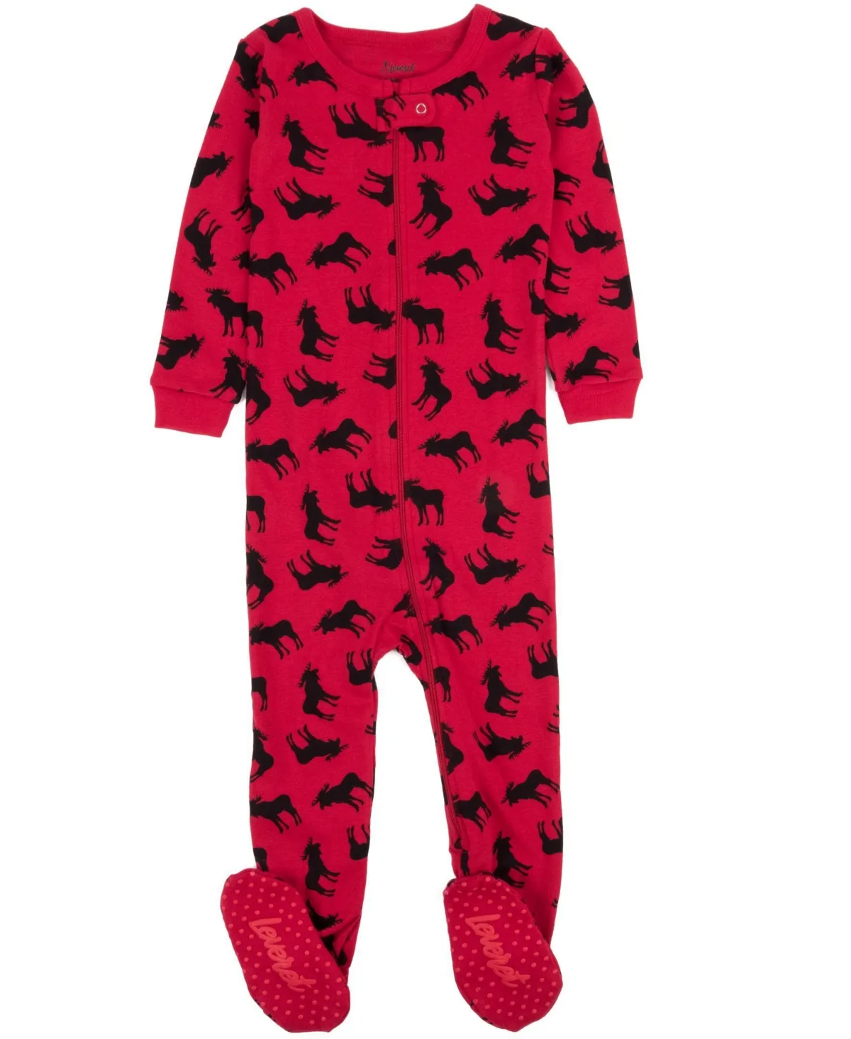 Footed Cotton Holiday Pajamas by Leveret