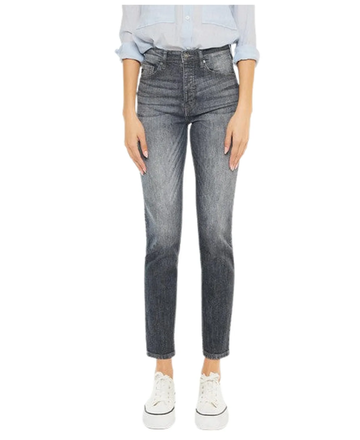 Taryn High-Rise Cigarette Stretch Jeans by Kancan