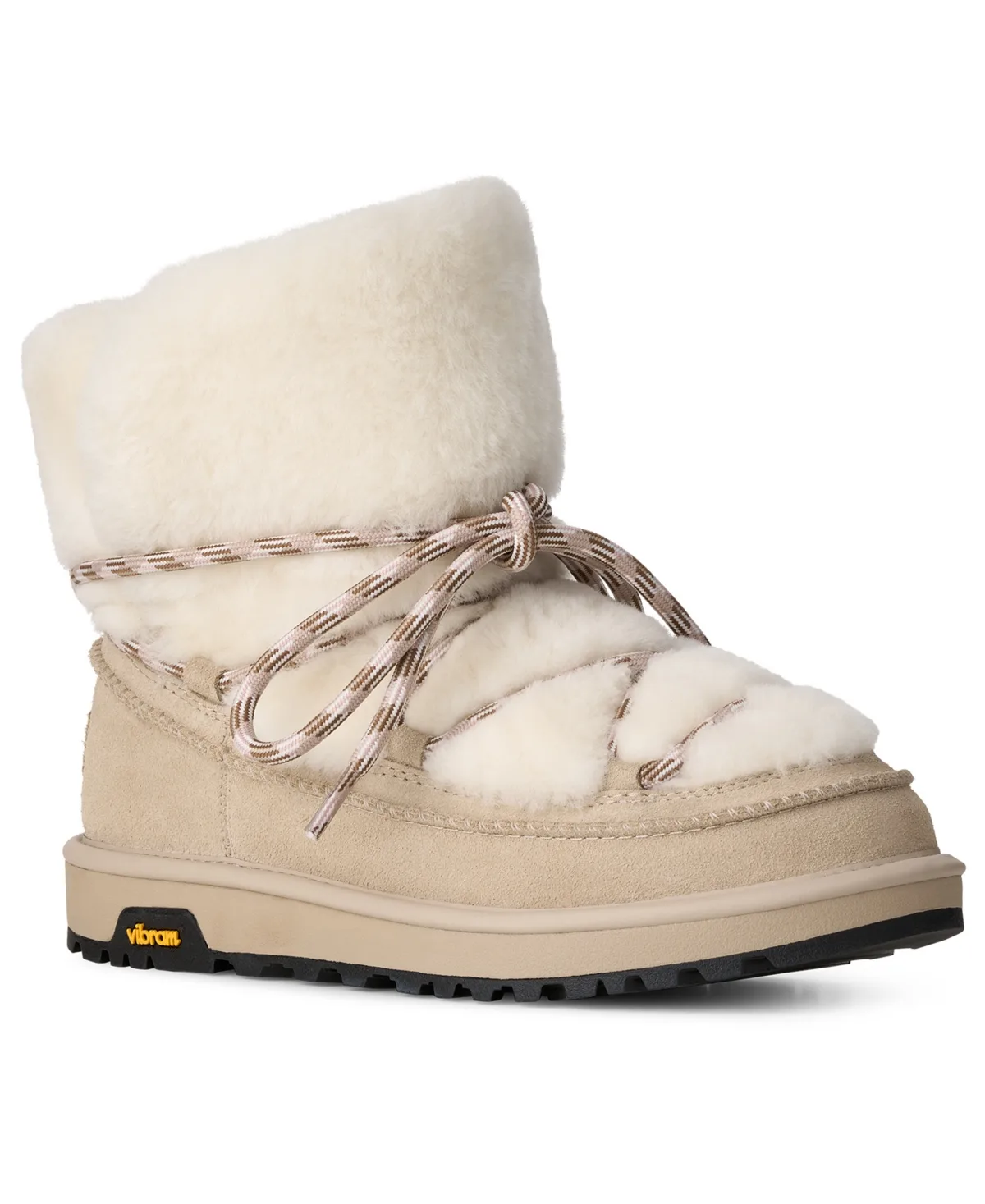 Classic Tread Fluffed Sheepskin Lace-Up Boots by UGG