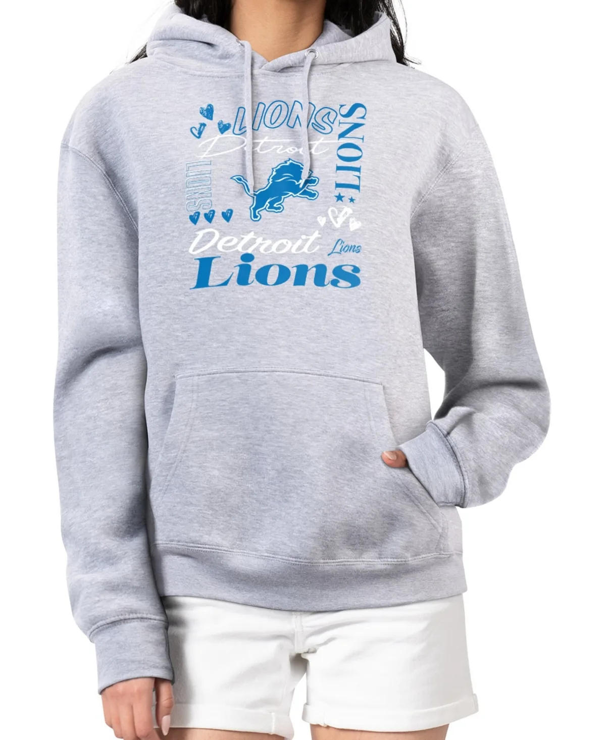 G-III 4Her by Carl Banks Detroit Lions Graphic Fleece Pullover Hoodie by G-III