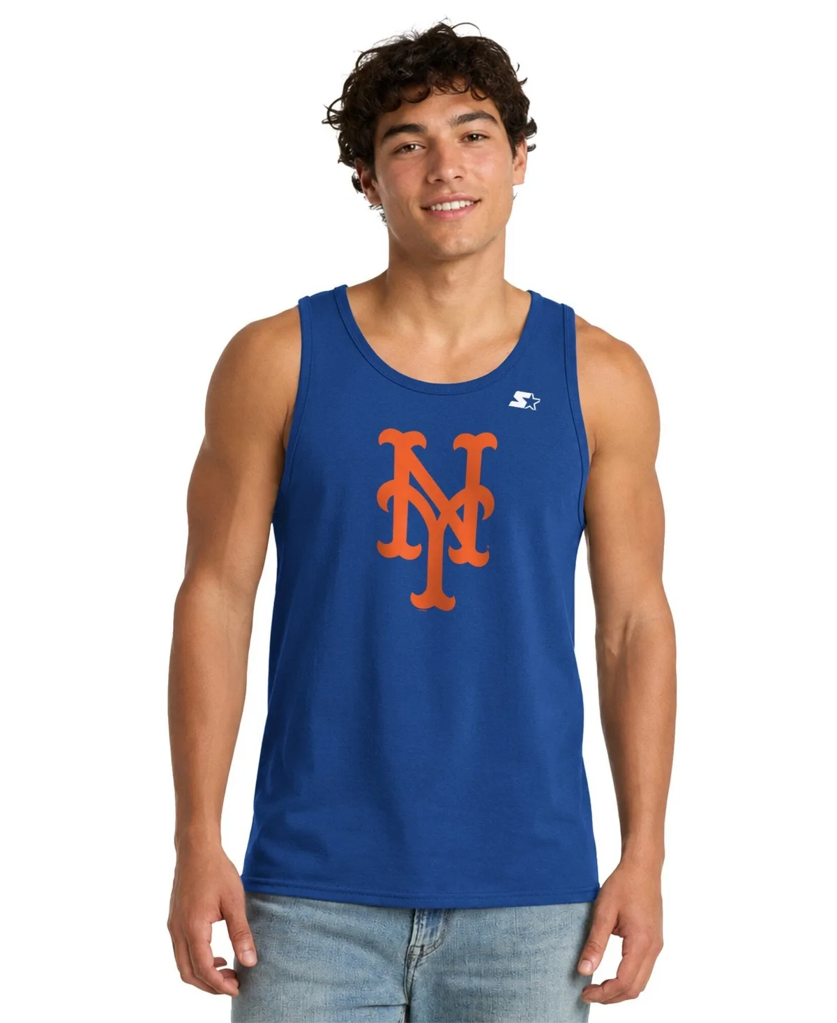 New York Mets Sleeveless Screen Print Tank Top by Starter