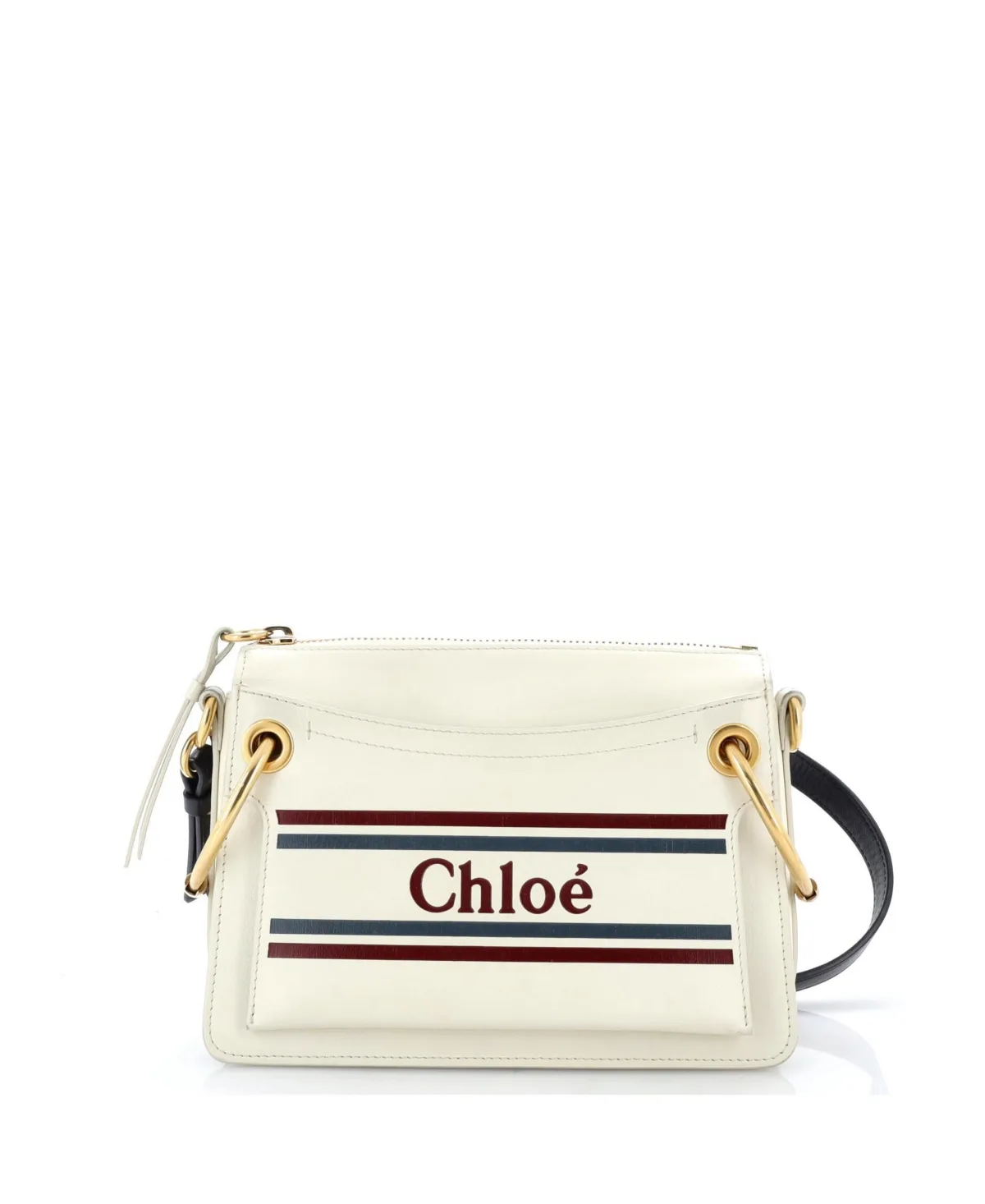 Pre-Owned Small Roy Logo Shoulder Bag Printed Leather by Chloé