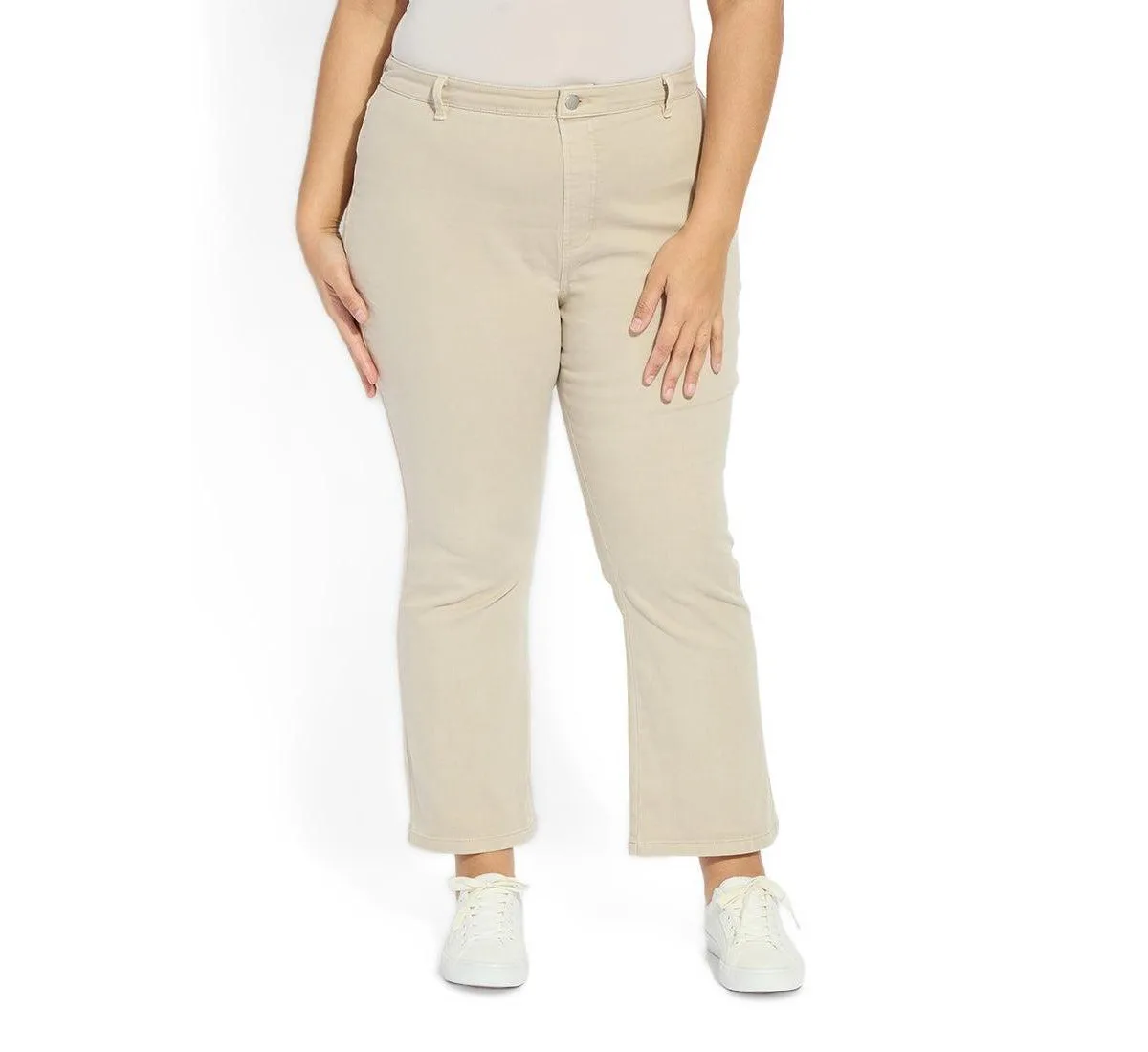 Ankle Estelle Everyday Flare Denim Curvy, 27" Inseam by Lysse
