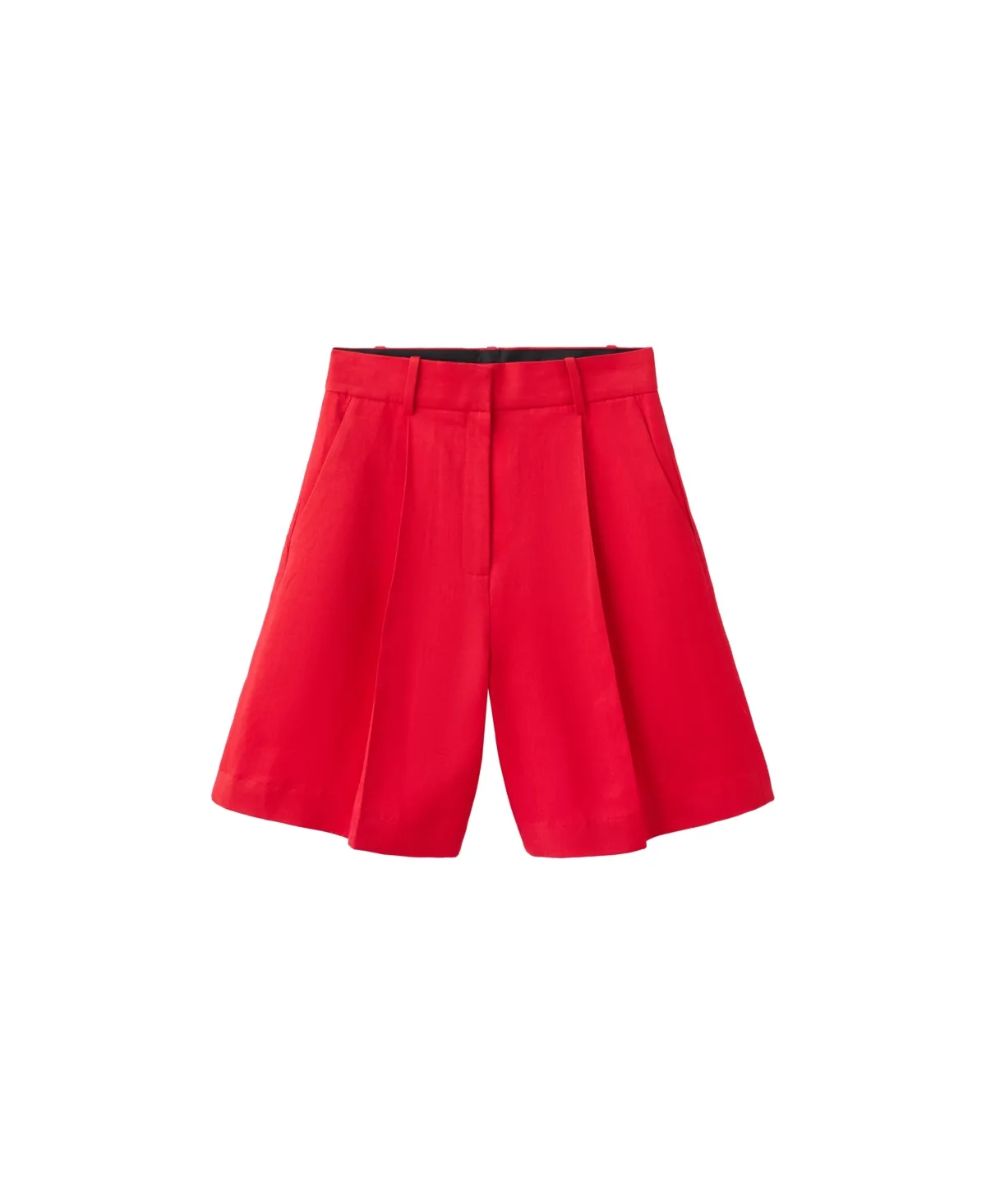 Pleated Mid-Rise Bermuda Shorts, 7.87" Inseam by Mango