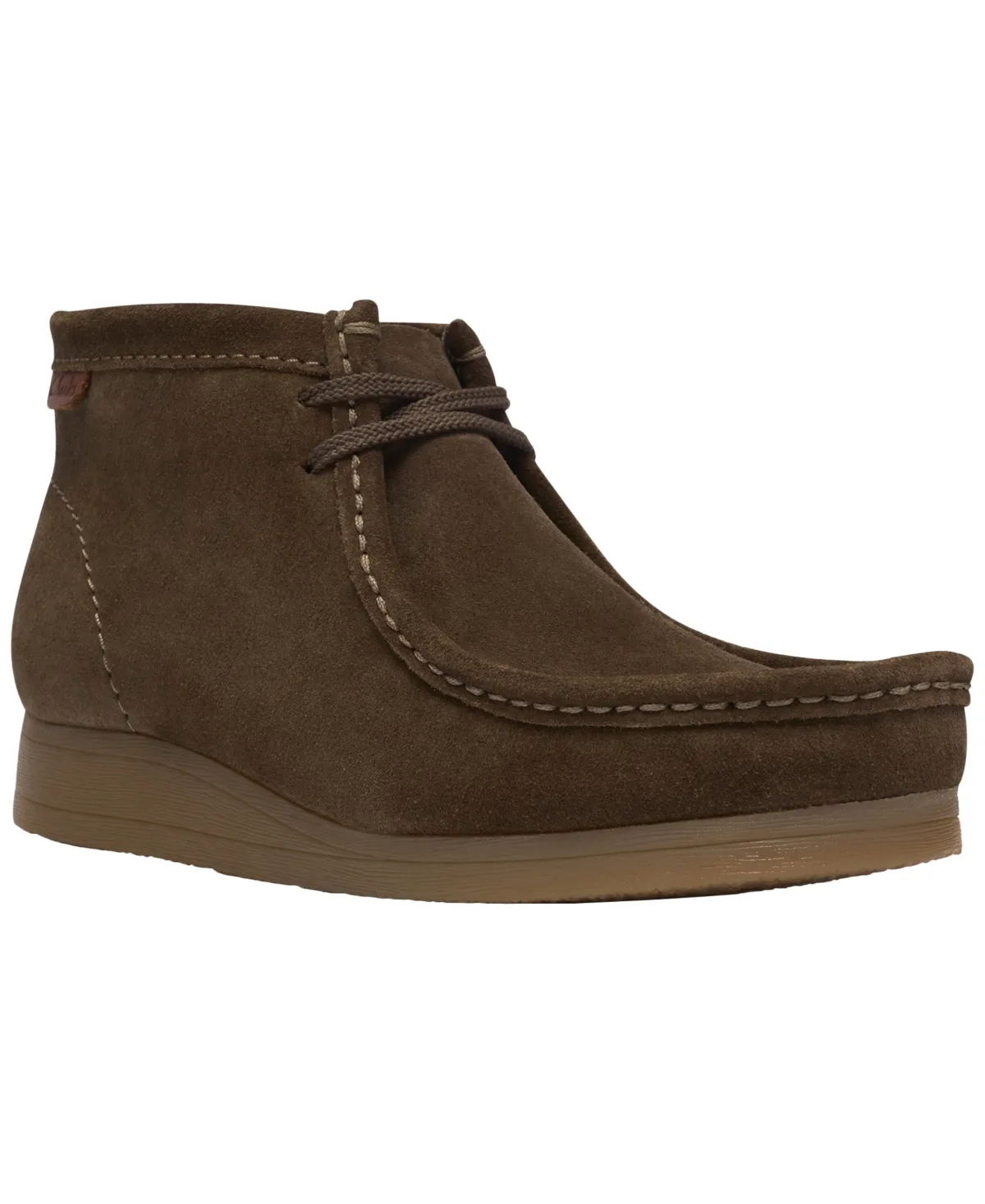 Wallaston Chukka Lace-Up Square-Toe Boots - Olive Suede by Clarks