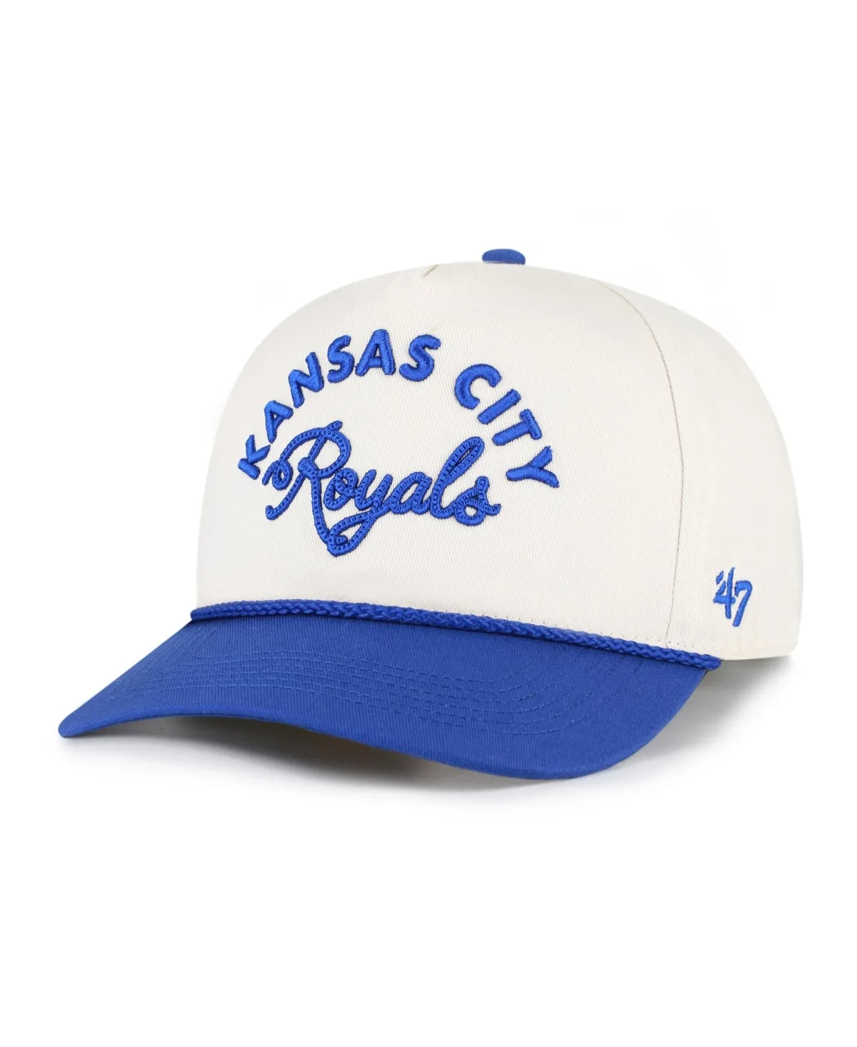 Kansas City Royals Rope Script Adjustable Baseball Cap by 47 Brand