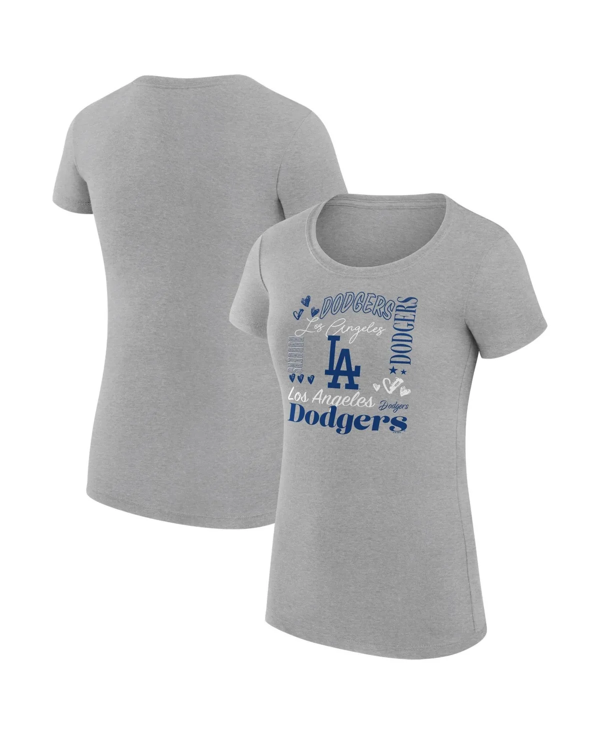 G-III 4Her by Carl Banks Los Angeles Dodgers Screen-Print Super-Slim Fit T-Shirt by G-III