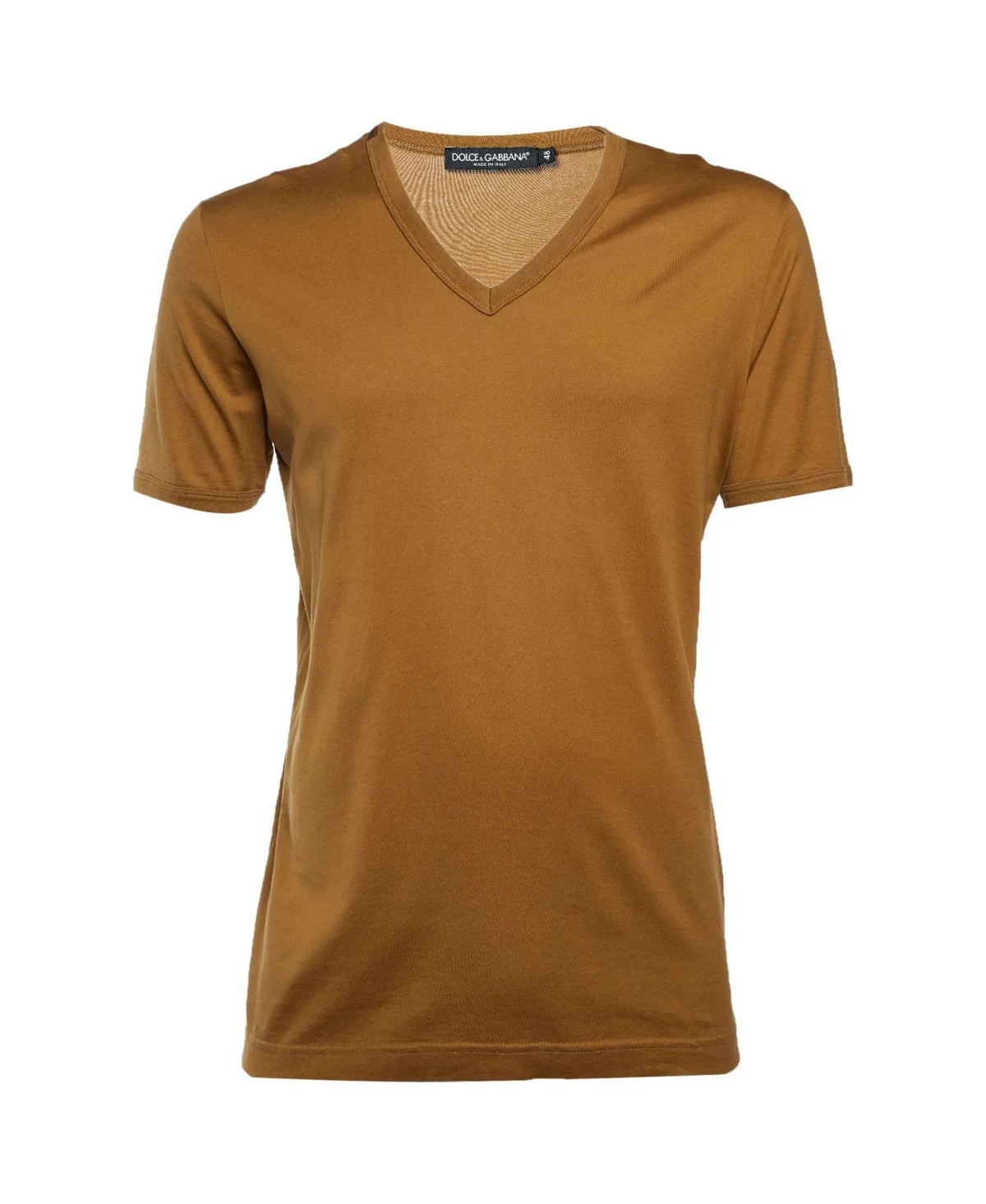 Pre-Owned Dolce & Gabbana Cotton V-Neck T-Shirt by Dolce & Gabbana