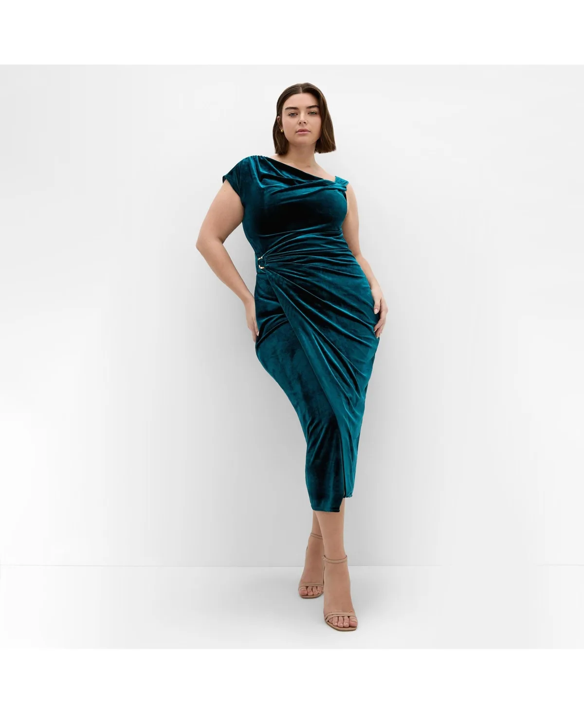 Vivi Velour Midi Dress by City Chic