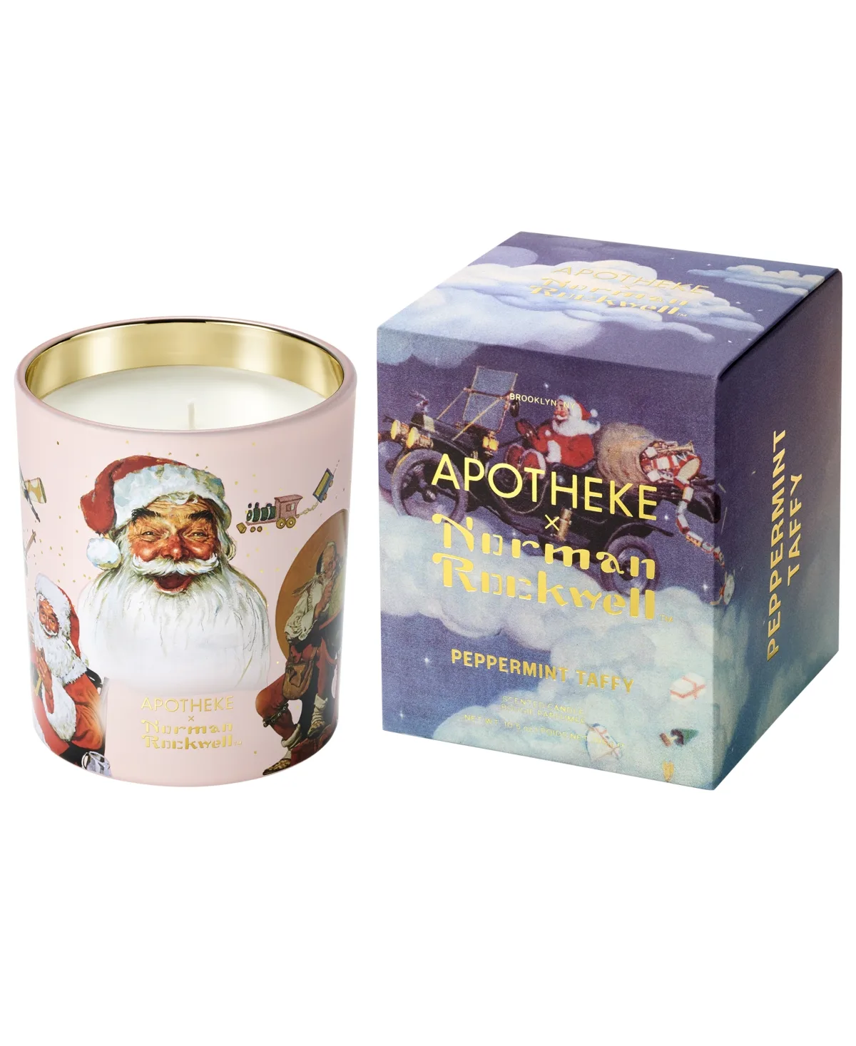 Peppermint Taffy Norman Rockwell Scented Candle, 10.5 oz by Apotheke