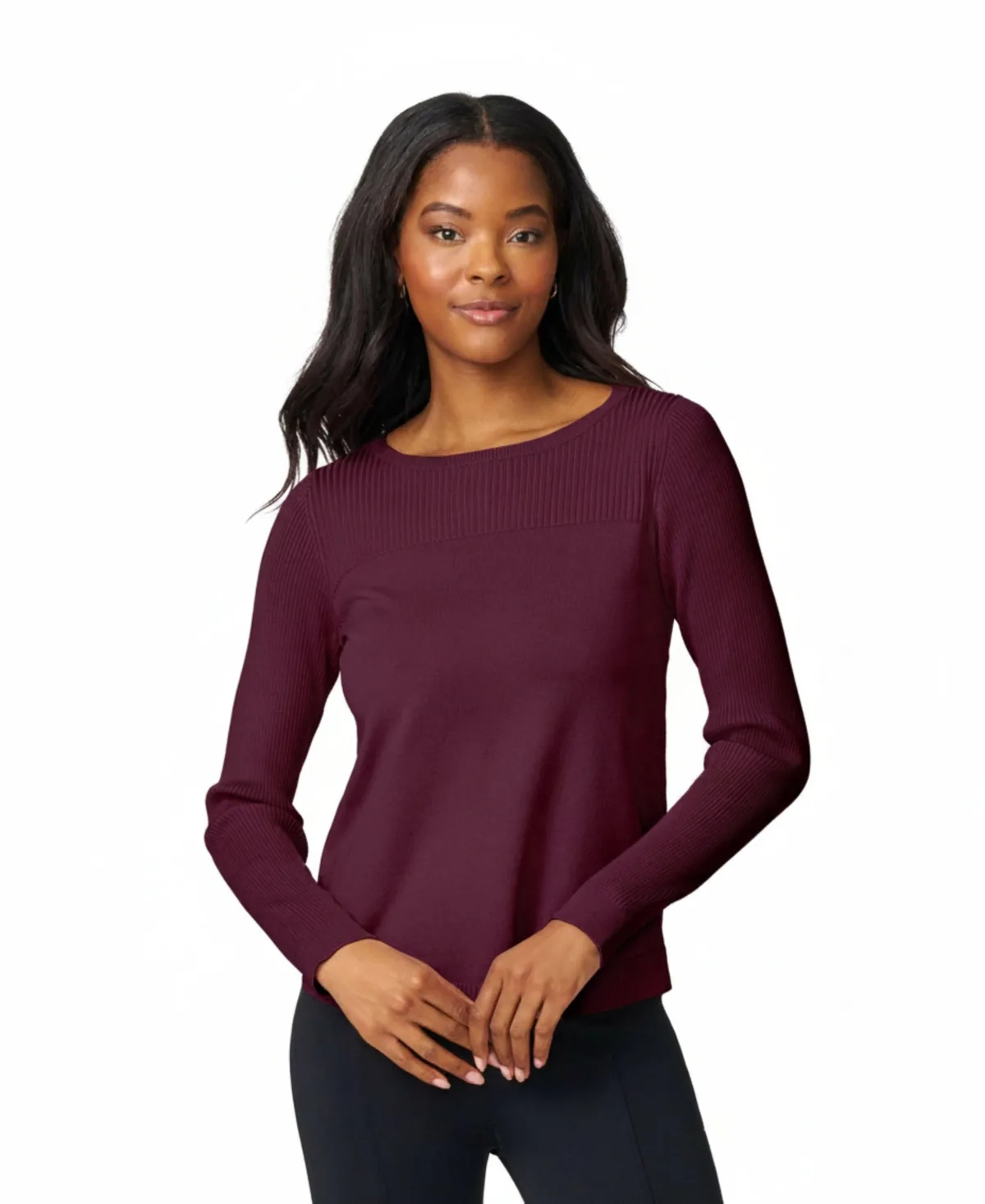 Melissa Paige Boat Neck Long-Sleeve Sweater