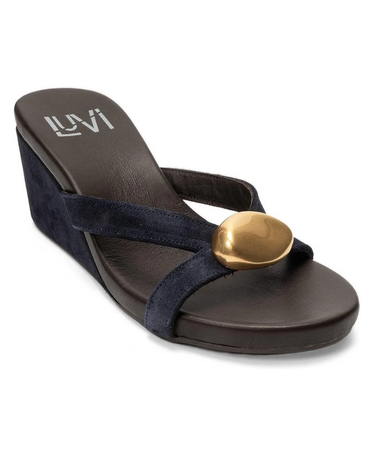 Caterina Leather Wedge Sandal by Forever & Always Shoes