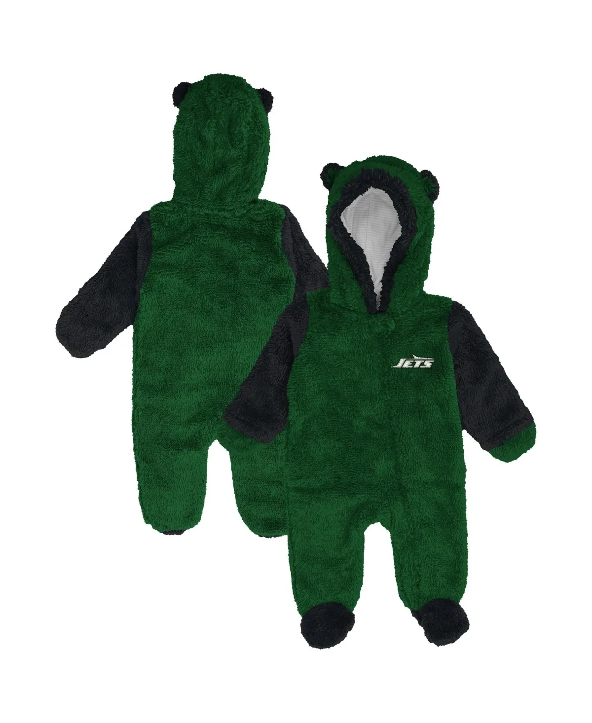 New York Jets Teddy Fleece Bunting Full-Zip Sleeper by Outerstuff