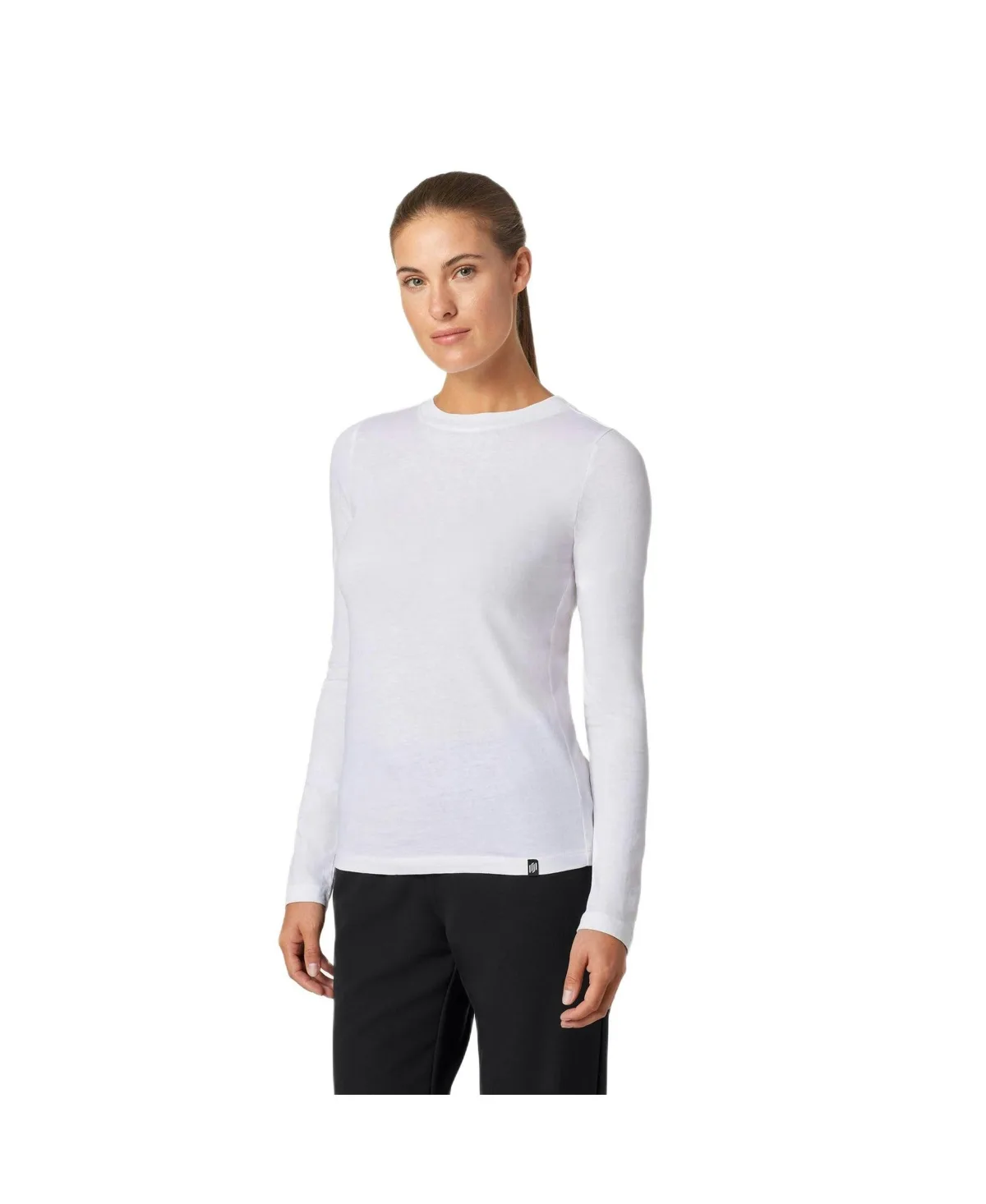 Regen Long-Sleeve Crew Neck Cotton T-Shirt by Jaanuu