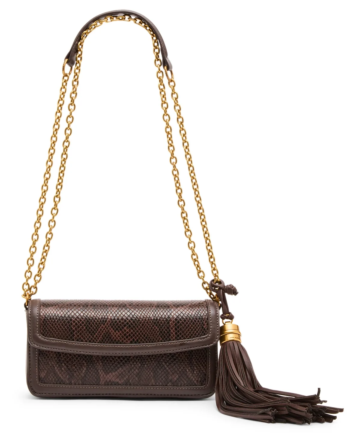 Chain Flap with Tassel Small Crossbody Shoulder Handbag by Anne Klein