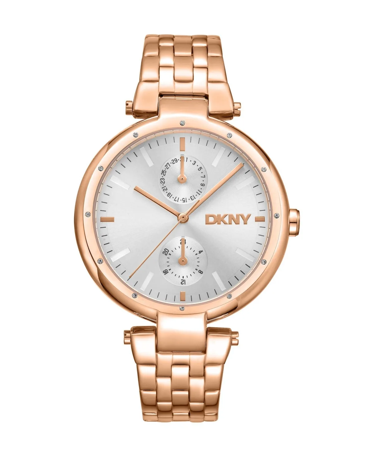 Quartz Active Analog Rose Gold-Tone Stainless Steel Bracelet Watch, 38mm by DKNY