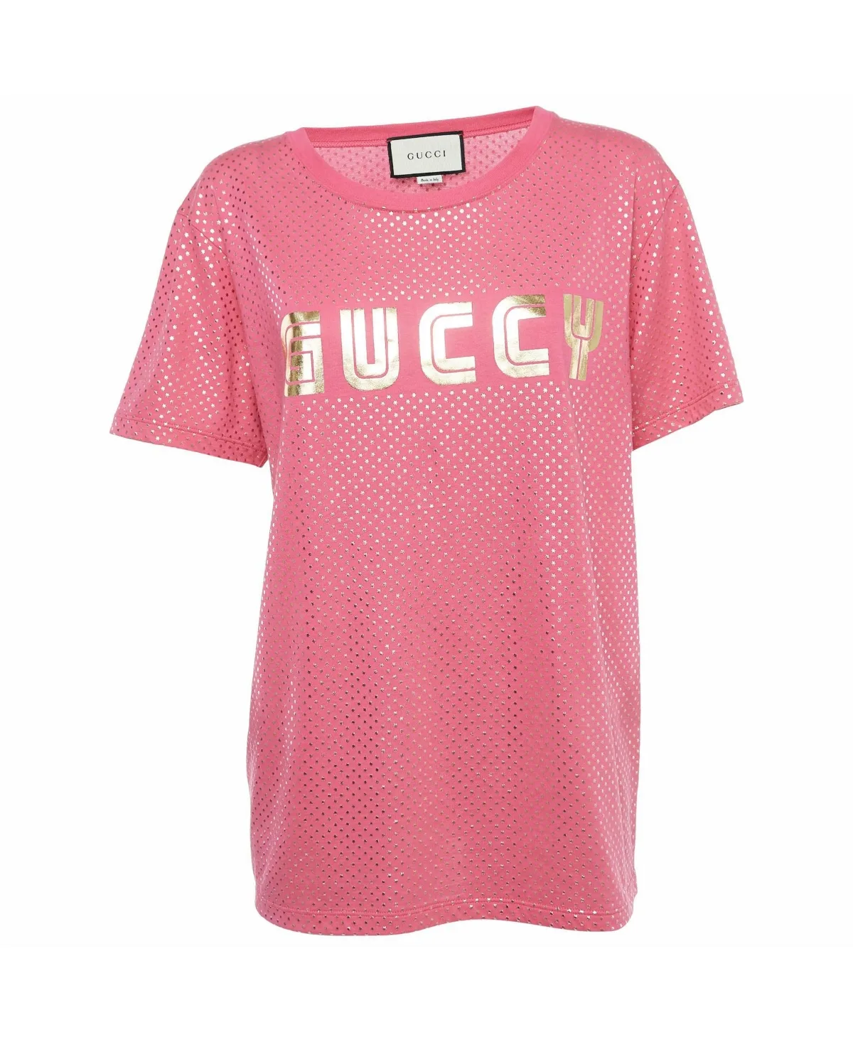 Pre-Owned Gucci Star Foil Print Oversized T-Shirt by Gucci