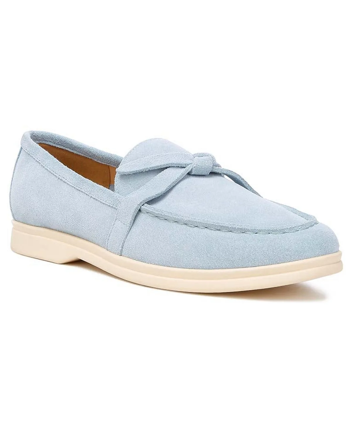 Suede Knot Detailed Loafers
